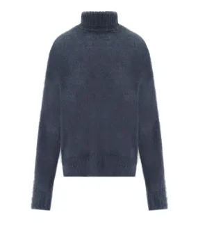   Cruna  CRUNA SABINE BLAUER PULLOVER MIT HOHEM KRAGEN blau