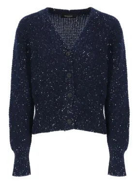   Fabiana Filippi  Blue Cardigan With Paillettes Blue  Strickjacke 