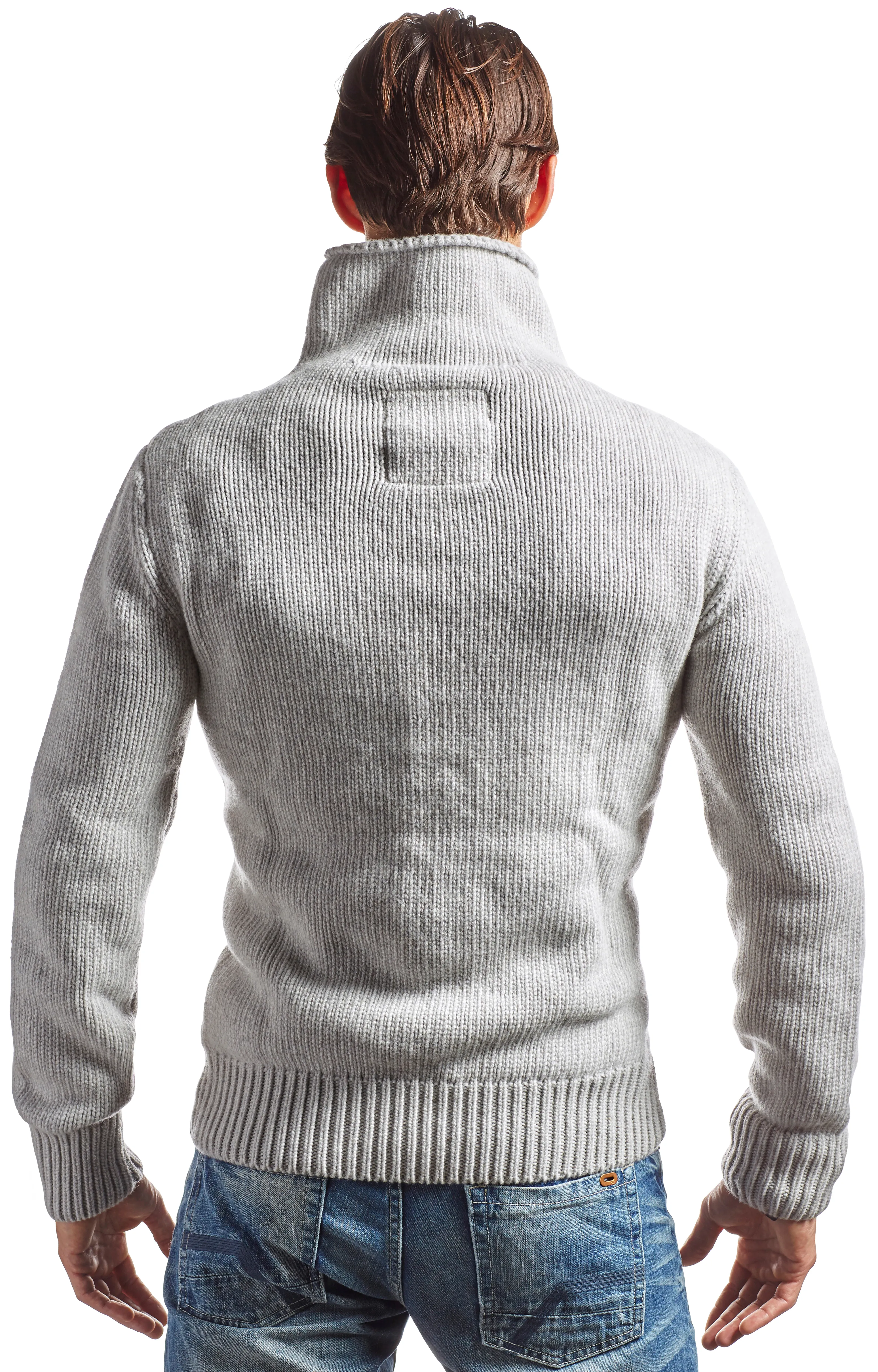 GROBER MERINO-ZOPFSTRICK PULLOVER
